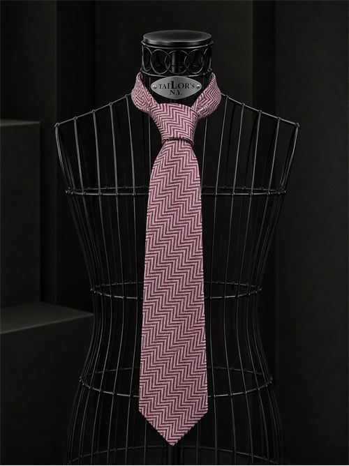 cravatta office SETTEBÌ | CRAVATTA01ZIGZAG BURGUNDY